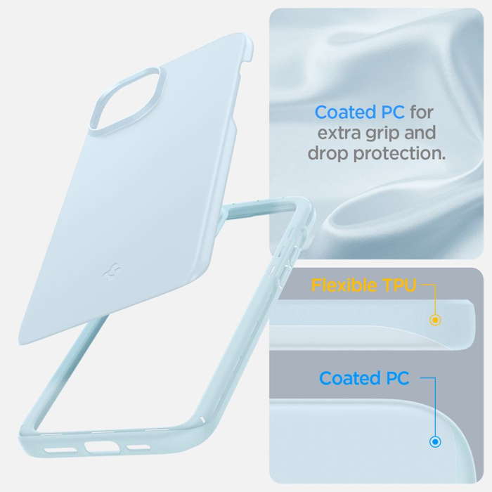 Funda Spigen Thin Fit iPhone 15 Mute Azul