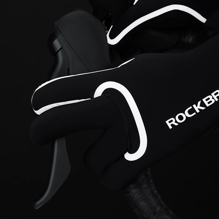 Rockbros full waterproof cycling gloves, size: S/M - black