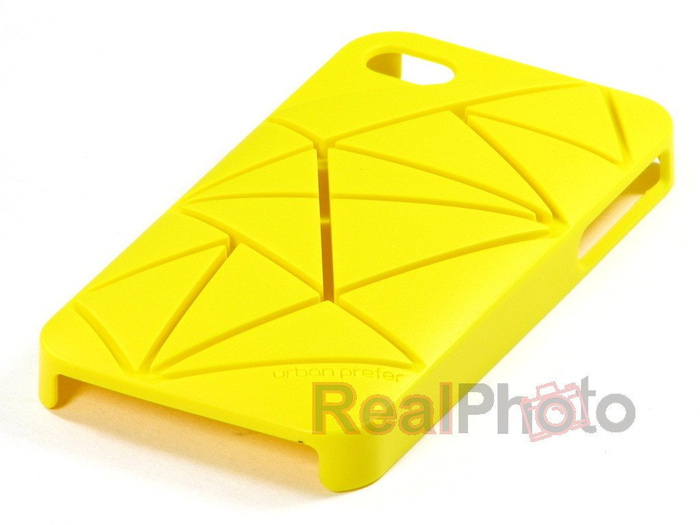 Couverture iPhone 4 4S URBAN PREFER Coin 4 Jaune