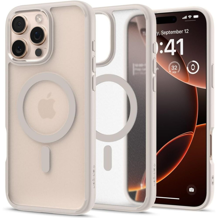 Spigen Ultra Hybrid Mag MagSafe IPhone 16 PRO MAX FROST TITANIO NATURALE