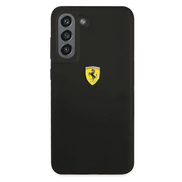 Hülle FERRARI Samsung Galaxy S21 FE Silikon Schwarz Hartcase