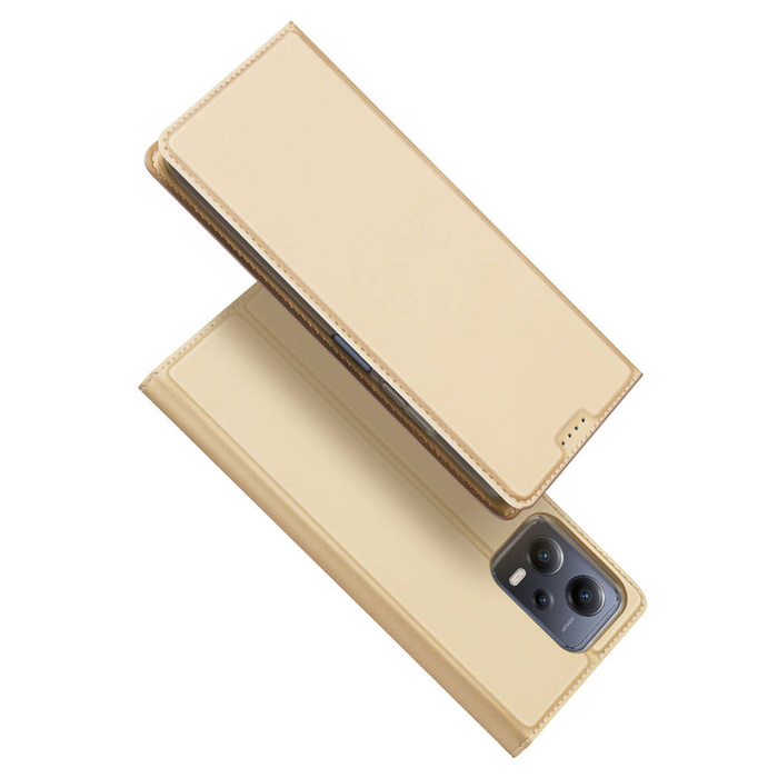 Custodia Dux Ducis Skin Pro per Xiaomi Redmi Note 12 Pro+ Flip Card Wallet Stand Oro