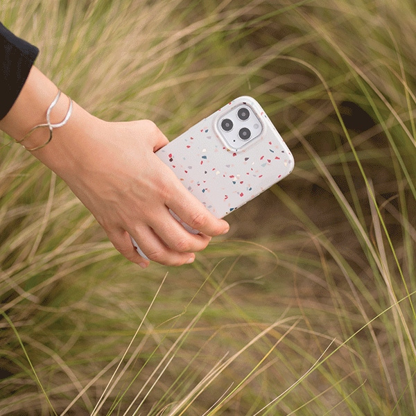 UNIQ case Coehl Terrazzo iPhone 12/12 Pro 6.1" white/natural white