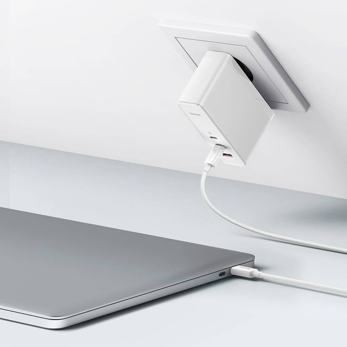 Chargeur rapide Baseus GaN5 Pro 2xUSB-C + USB 140W EU blanc (CCGP100202)