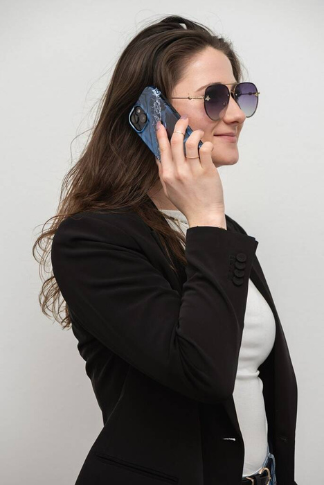 FORCELL F-PROTECT Mirage futerał kompatybilny z MagSafe do IPHONE 15 Plus ocean marble