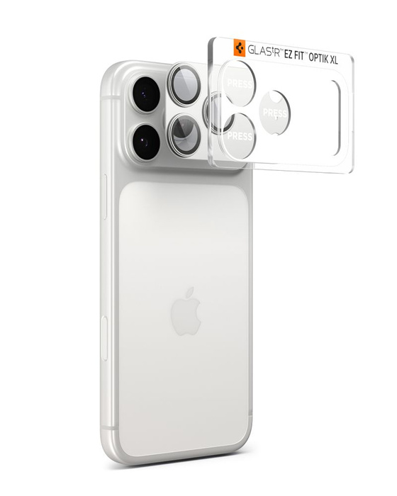 PROTECTEUR DE CAMÉRA Spigen OPTIK PRO XL GLAS.TR PROTECTEUR DE CAMÉRA "EZ FIT" IPhone 17 PRO SILVER