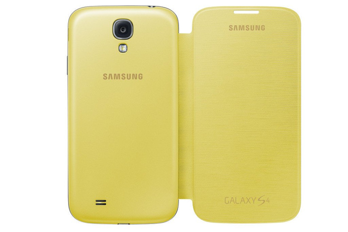Puzdro SAMSUNG Galaxy S4 SIV I9500 I9505 Flip cover Puzdro EF-FI950BYESTA Yellow