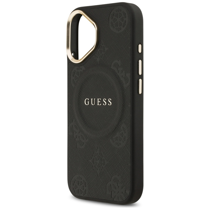 Etui Guess Peony Hot Stamp MagSafe do    iPhone 17 czarny