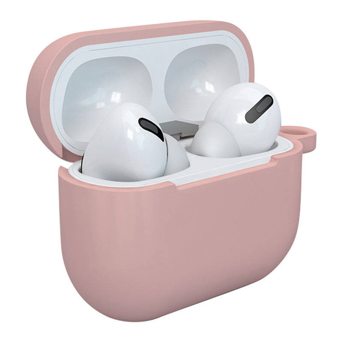Hülle für AirPods 3 silikoneu soft case kopfhörer + Schlüsselanhänger rosa (case D)
