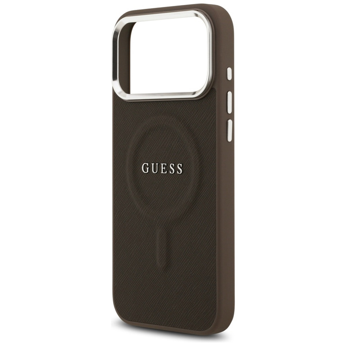 Etui Guess Classic Logo MagSafe do       iPhone 17 Pro brązowy
