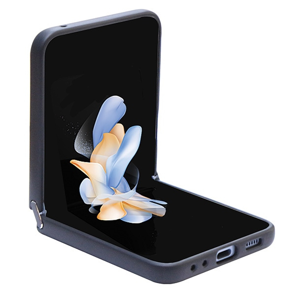 Case Guess GUHCZF5P4TDPK F731 Galaxy Z Flip5 black/black hardcase Leather 4G Diamond Triangle Case