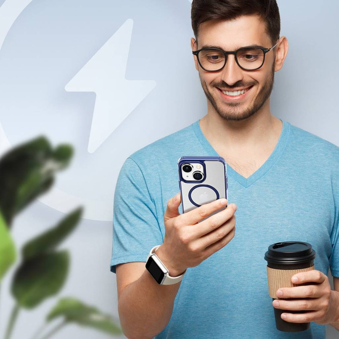 Dux Ducis Clin2 Hülle für iPhone 14 magnetische MagSafe Hülle blau