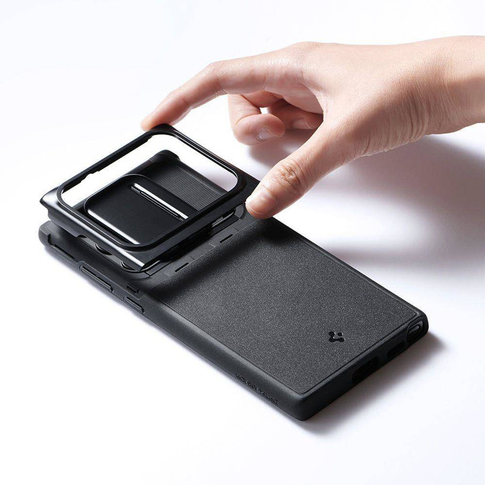 Funda Spigen Samsung Galaxy S22 Ultra Optik Armor Negro Case