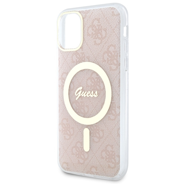 Funda Guess GUHMN61H4STP iPhone 11 6.1" rosa/rosa durocase 4G MagSafe Case