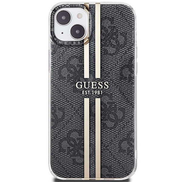 Etui Guess GUHCP15MH4PSEGK iPhone 15 Plus / 14 Plus 6.7" czarny/black hardcase IML 4G Gold Stripe Case