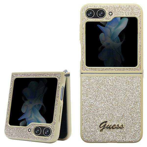 Coque Guess GUHCZF5HGGSHD F731 Galaxy Z Flip5 gold/gold hardcase Glitter Script Case