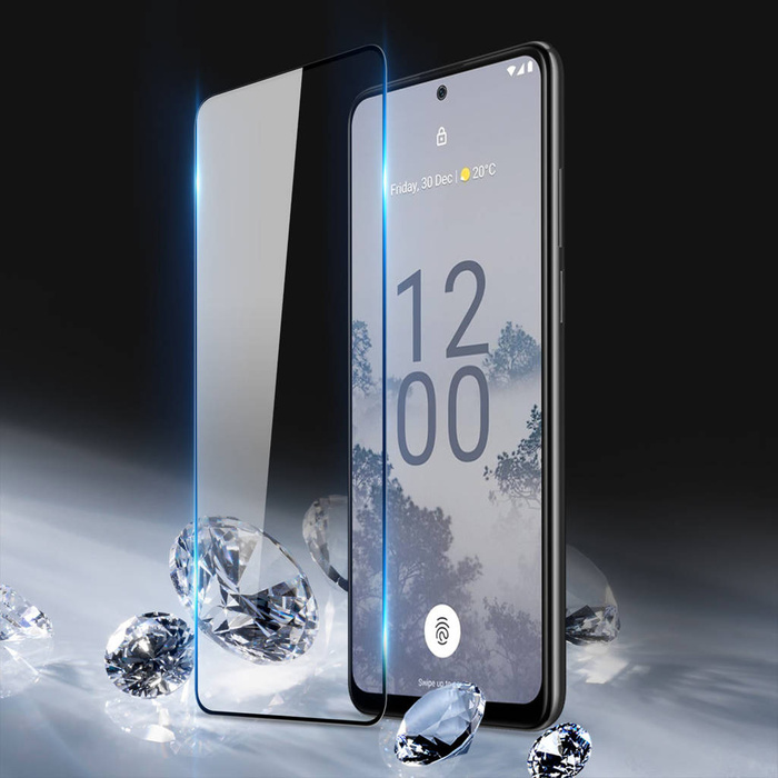 Dux Ducis 10D Tempered Glass Nokia X30 9H Panzerglas mit schwarzem Rahmen