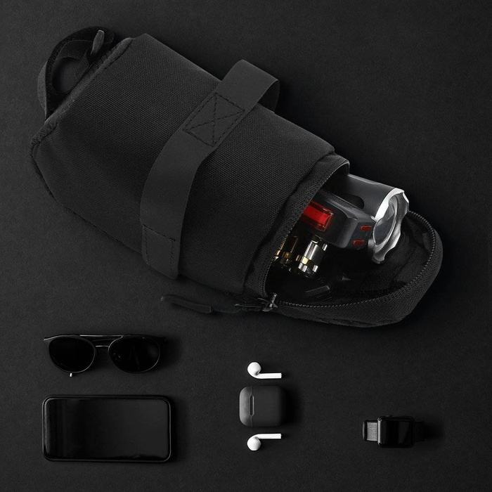 Wozinsky Small Bike Saddle Bag 0.6l Black (WBB8BK black)