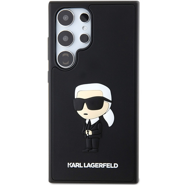 Etui Karl Lagerfeld KLHCS24L3DRKINK Samsung Galaxy S24 Ultra S928 czarny/black hardcase 3D Rubber Ikonik Case