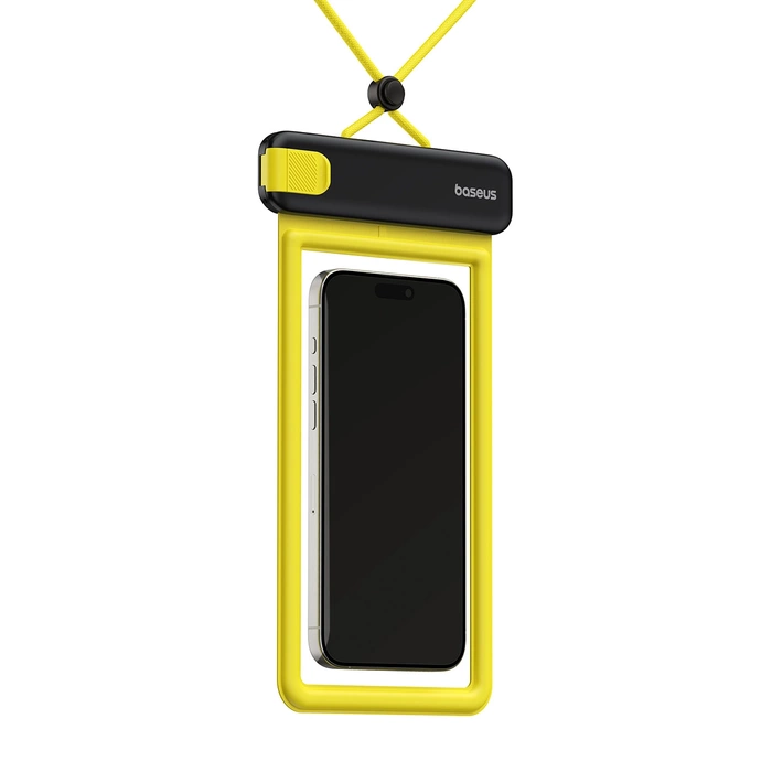 Baseus DeepDive waterproof IPX8 case with 4 layers of seal - black and yellow
