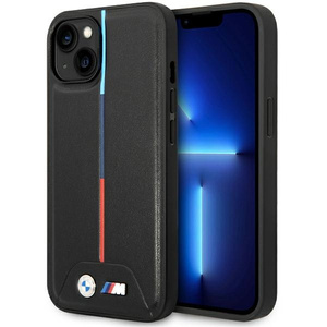 Hülle Bmw Bmhcp15s22pvtk IPhone 15 / 14 / 13 6.1" Schwarz/Schwarz Hardcase M Quilted Tricolor Case