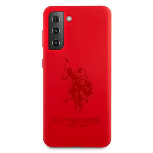 Pouzdro US POLO Samsung Galaxy S21 Plus Silicone On Tone USHCS21MSLHRTRE Red Case
