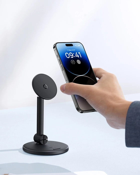 Magnetic Desktop Phone Stand Baseus MagPro (black)