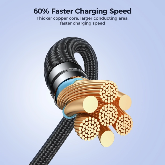 Joyroom Pioneer Series SA31-AC6 USB-A/USB-C-Kabel 100 W 1,2 m – schwarz