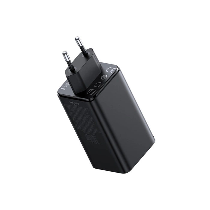 Baseus GaN6 Pro Charger 100W 2 x USB-C 2 x USB-A with Black USB-C Cable 100W 1m - Black