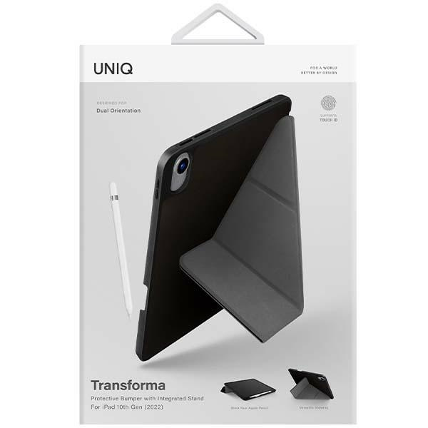 UNIQ case Transforma iPad 10th gen. (2022) Antimicrobial black/ebony black