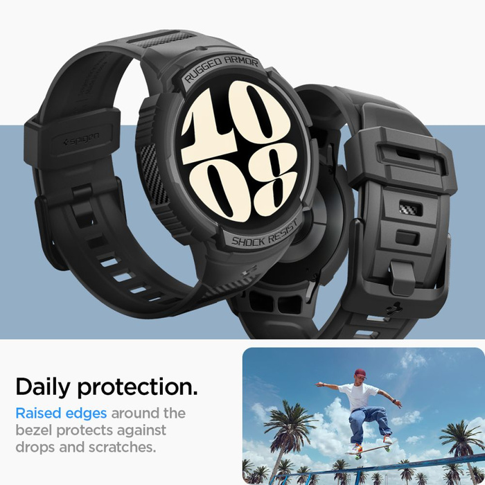 Hülle Spigen Rugged Armor "pro" Galaxy Watch 6 (40 MM) MATTE Schwarz Case