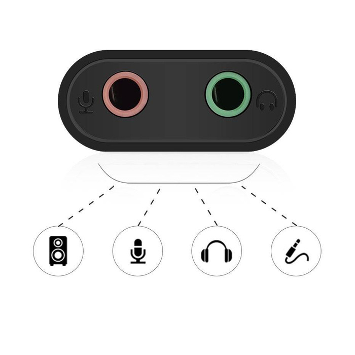 Ugreen externe Soundkarte Musikadapter USB - 3,5 mm Miniklinke 15 cm weiß (US205 30143)