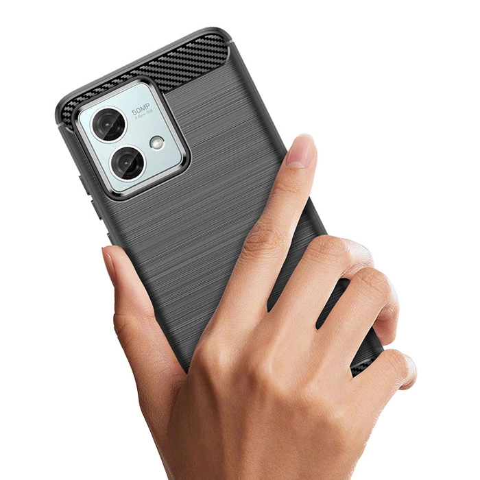 Carbon Case for Motorola Moto G84 - black