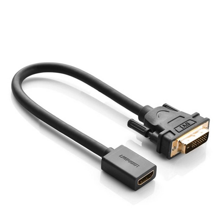 Ugreen kabelový adaptér kabel DVI (samec) - HDMI (samice) 0,15 m černý (20118)