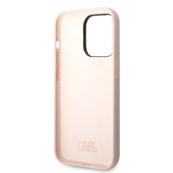 Hülle Karl Lagerfeld iPhone 14 Pro Max 6.7" hartcase rosa/rosa Silikon Ikonik