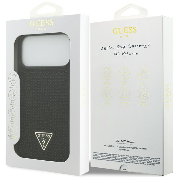 Etui Guess Rhinestone Triangle Logo do   iPhone 17 Pro Max czarny