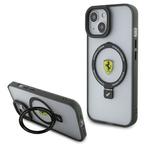 Funda Ferrari FEHMP15SUSCAH iPhone 15 6.1" transparente durocase Soporte para anillos Colección 2023 MagSafe Case