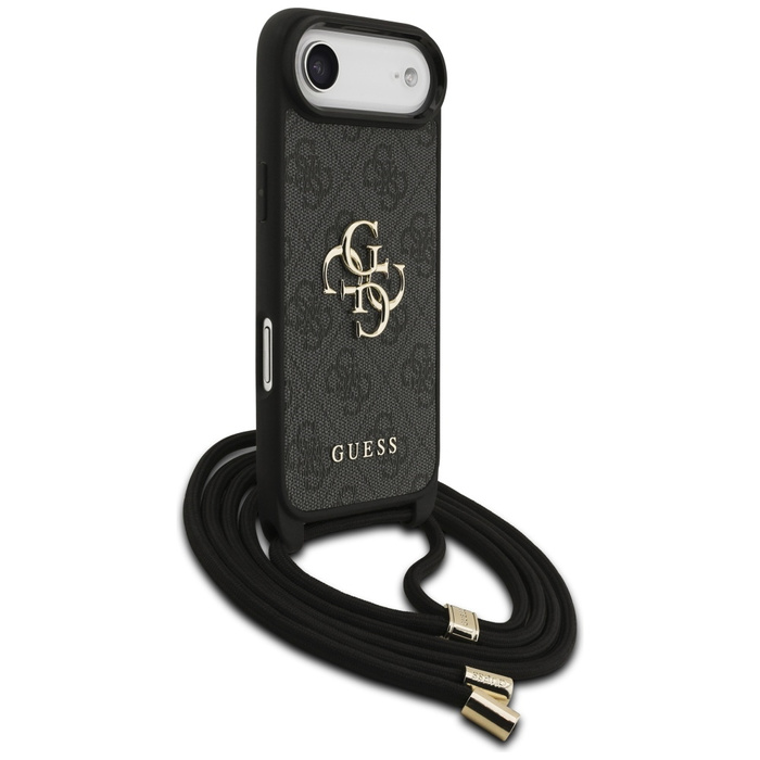 Etui Guess 4G Big Logo Cord Stap         Crossbody do iPhone 17 Air czarny
