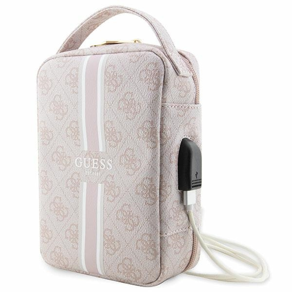 Borsa Guess GUHBP4RPSP Organizer a righe stampate rosa/rosa 4G