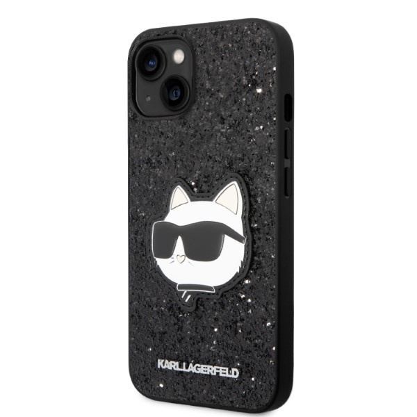 Karl Lagerfeld KLHCP14MG2CPK iPhone 14 Plus 6,7" black/black hardcase Glitter Choupette Patch