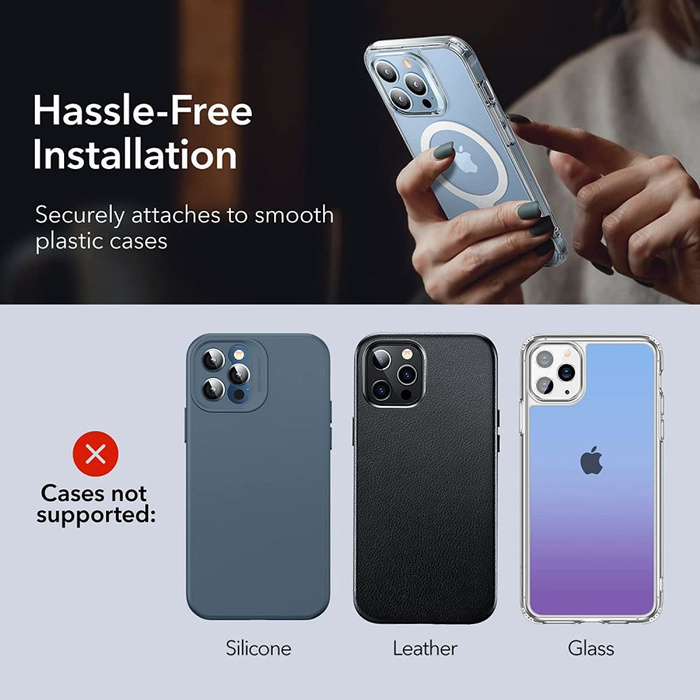 Esr Halolock list MagSafe Univerzálny Magneetický krúžok 2-pack White