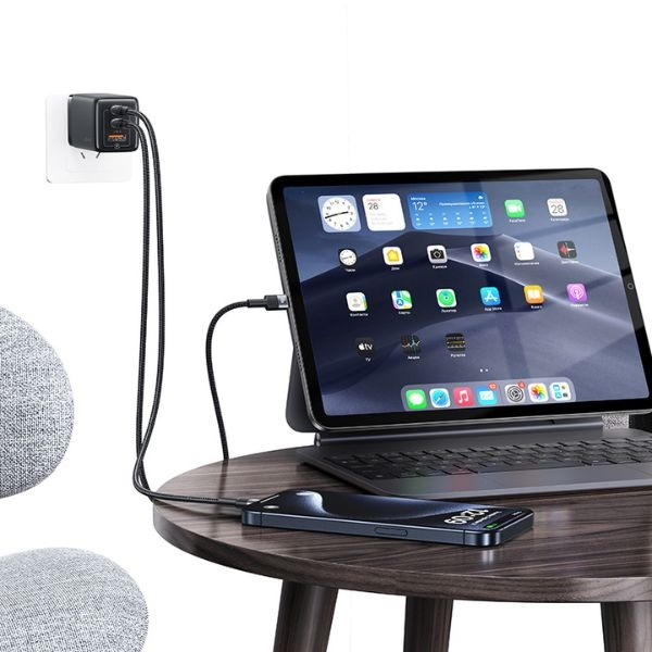 USAMS Kabel  USB-C na USB-C set 30szt.   60W 1,2m pleciony SJ724ZJ01 (US-SJ724 )