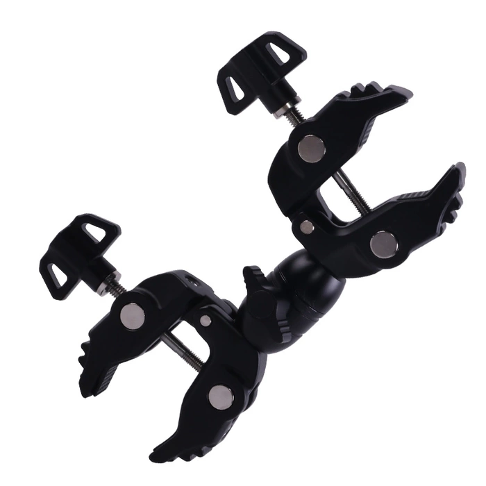 Support à pince double face pour la caméra - noir
