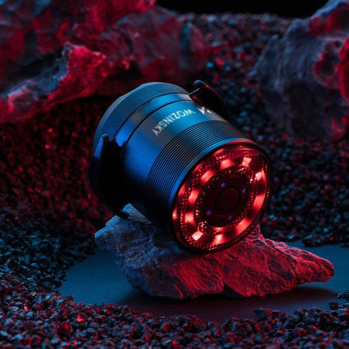 [Archiv] Wozinsky zadní LED světlo na kolo micro USB dobíjecí červené světlo 5 provozních režimů černé (WRBLB2)