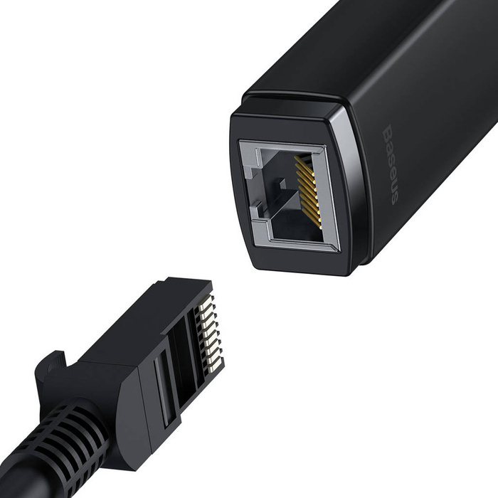 Baseus Ethernetový adaptér řady Lite z portu USB-A na port RJ45 LAN (100 Mb/s), černý