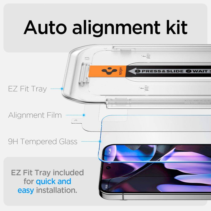 Tempered Glass Spigen Glas.tr "ez Fit" 2er-Pack Google Pixel 9 Pro Xl Klar