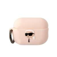 Karl Lagerfeld KLAP2RUNIKP AirPods Pro 2 funda rosa/rosa Silicona Karl Head 3D