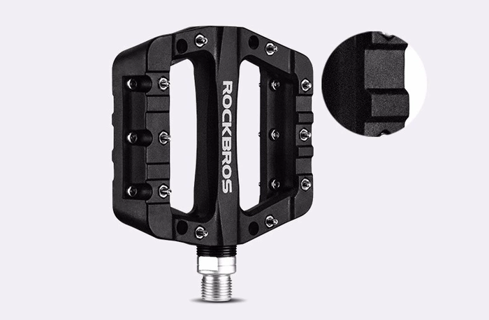 Set pedali bicicletta in nylon Rockbros 2017-12CBK - Nero