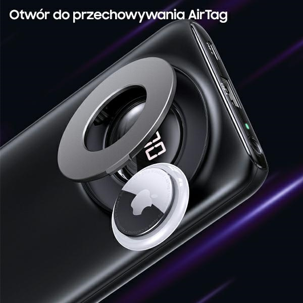 USAMS Powerbank PB62 10000mAh 20W QC3.0+PD Magnetic Wireless Fast Charge schwarz/schwarz 10KCD17101 (US-CD171)