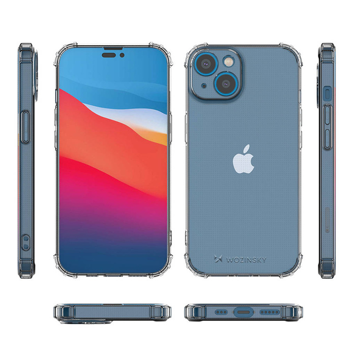 Wozinsky Anti Shock per iPhone 14 custodia trasparente trasparente